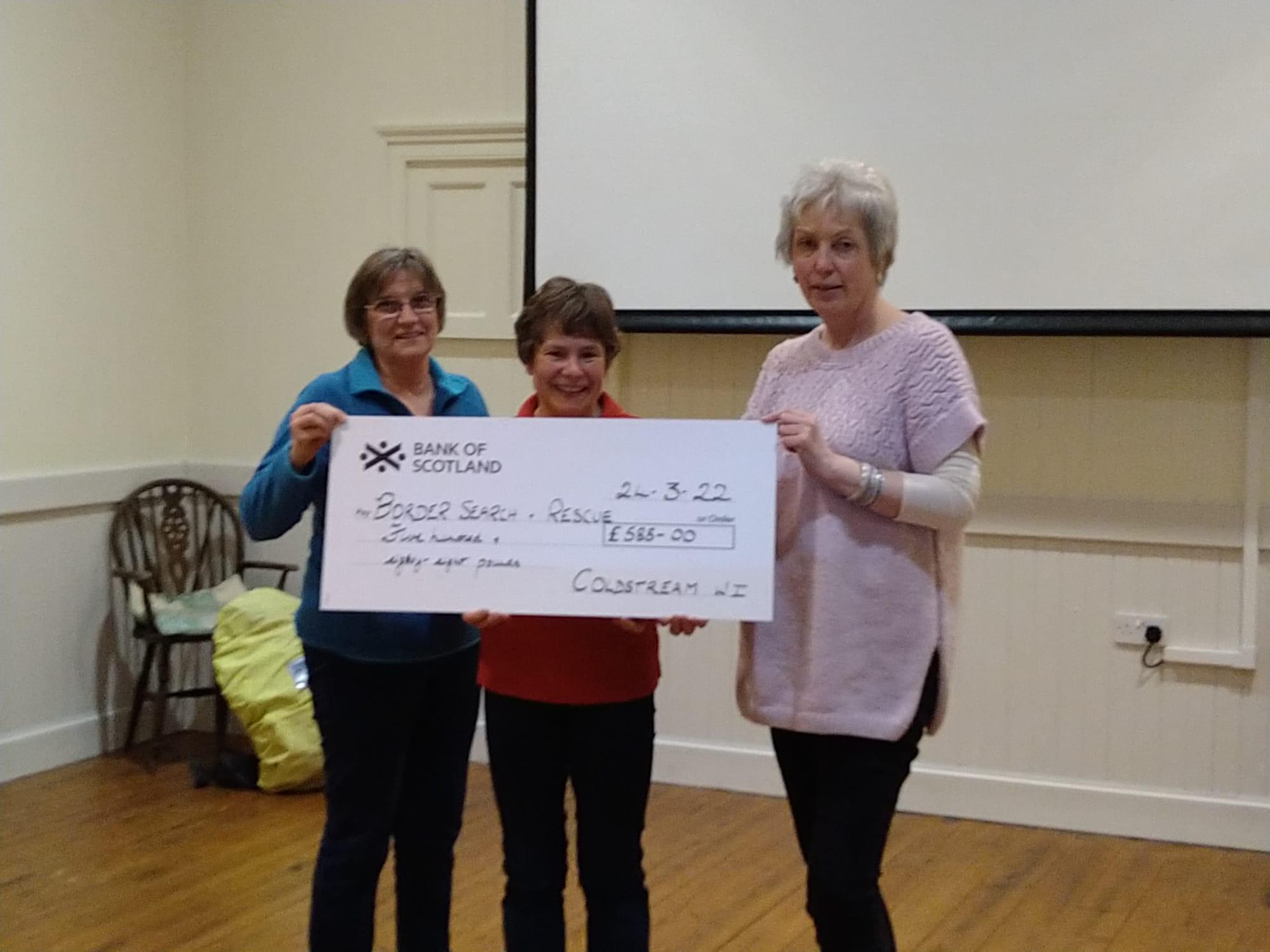 Coldstream SWI cheque presentation